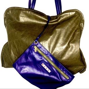 MARNI Leather Cushion Large Tote with pouch BRAND NEW